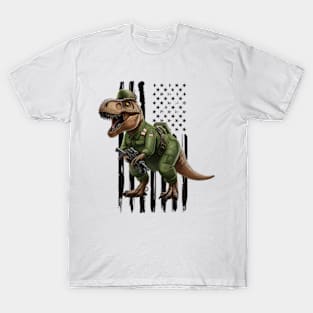 Military T-rex Classic For Mens, Womens, Boys, Girls T-Shirt